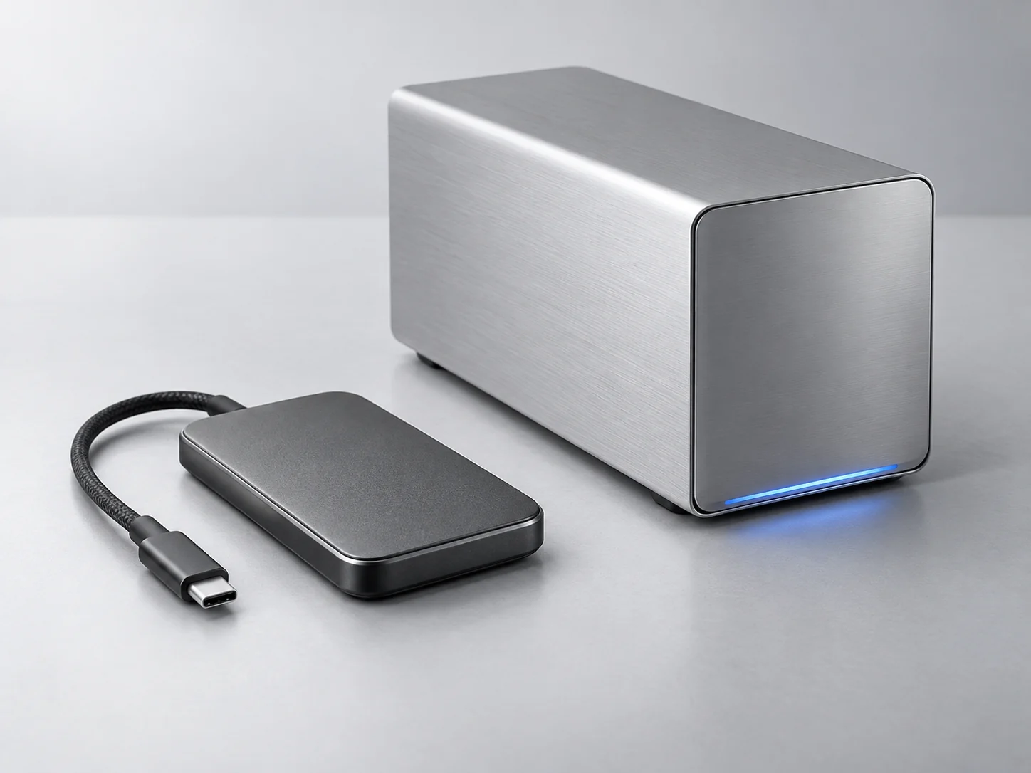 Data storage hardware shown in an editorial photograph.